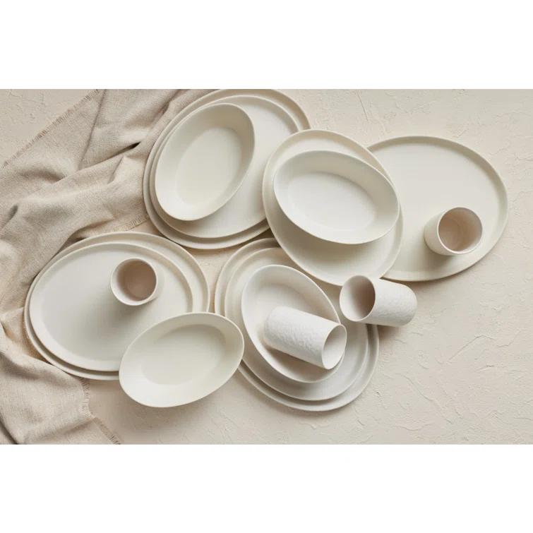 Stone by Mercer Project Katachi 16-Piece Dinnerware Set Stoneware
