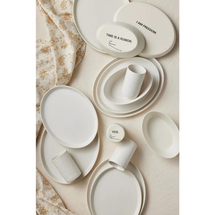 Stone by Mercer Project Katachi 16-Piece Dinnerware Set Stoneware