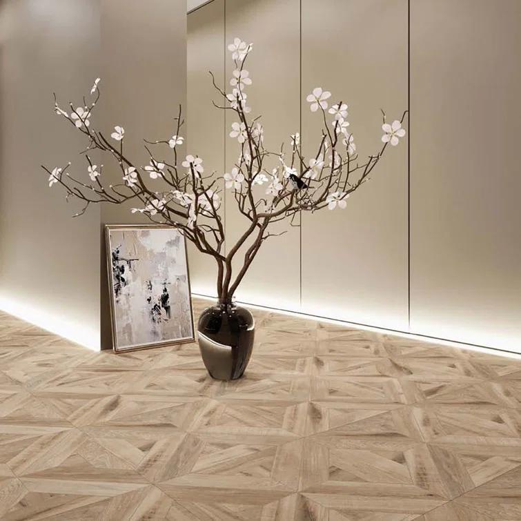 Birmingham 24" x 24" Porcelain Herringbone / Chevron Mosaic Wall & Floor Tile
