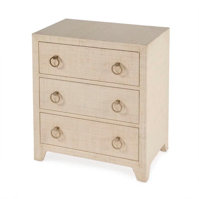Butler Specialty Company Bar Harbor Natural Raffia 3 Drawer Chest - Natural