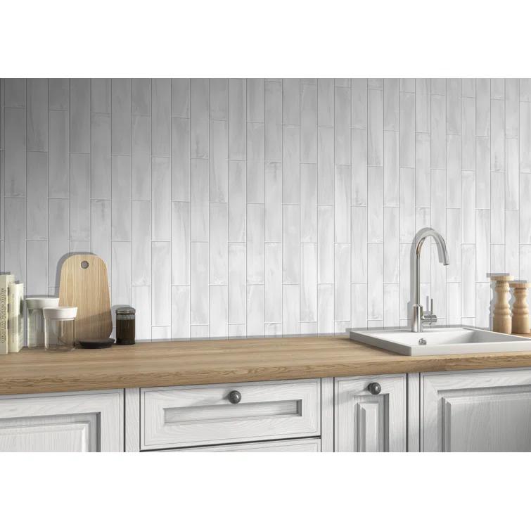 Thames 3-in. x 12-in. Subway Marble Look Satin Ceramic Wall Tile