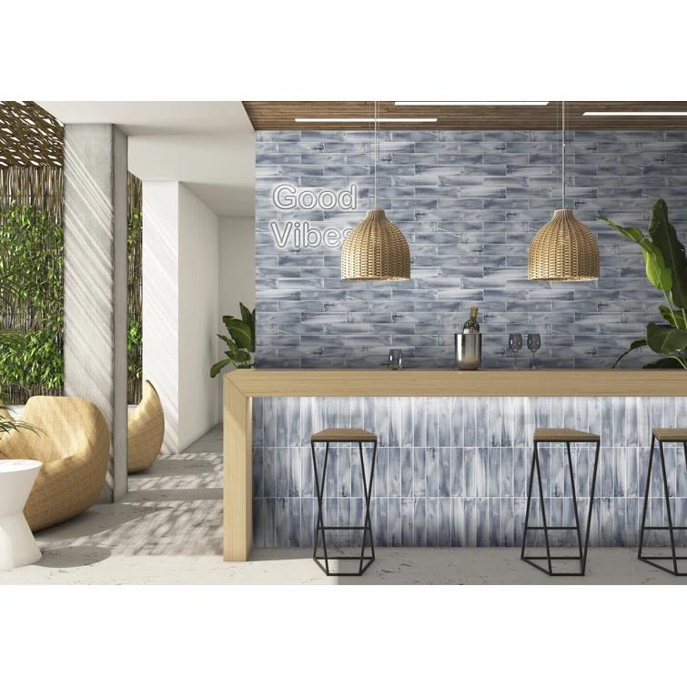 Thames 3-in. x 12-in. Subway Marble Look Satin Ceramic Wall Tile