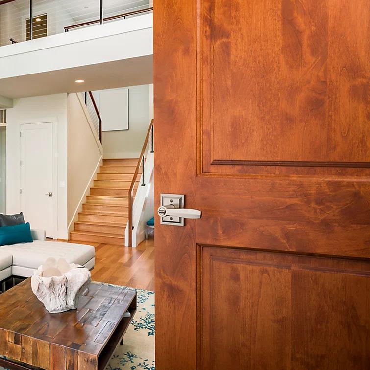 Baldwin Torrey Low Profile Rose Keyed Entry Lever Featuring Smartkey in SN