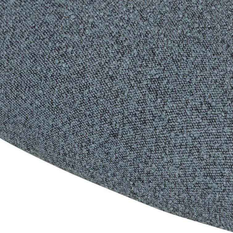 Sky Blue Boucle Accent Chair with Metal Base