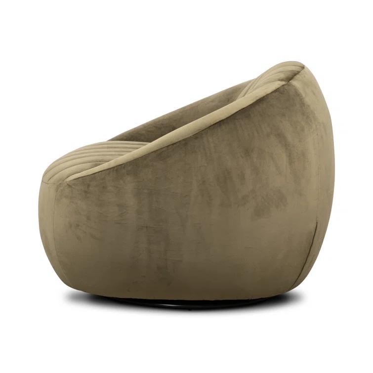 Beatrice Swivel Chair - Olive Velvet