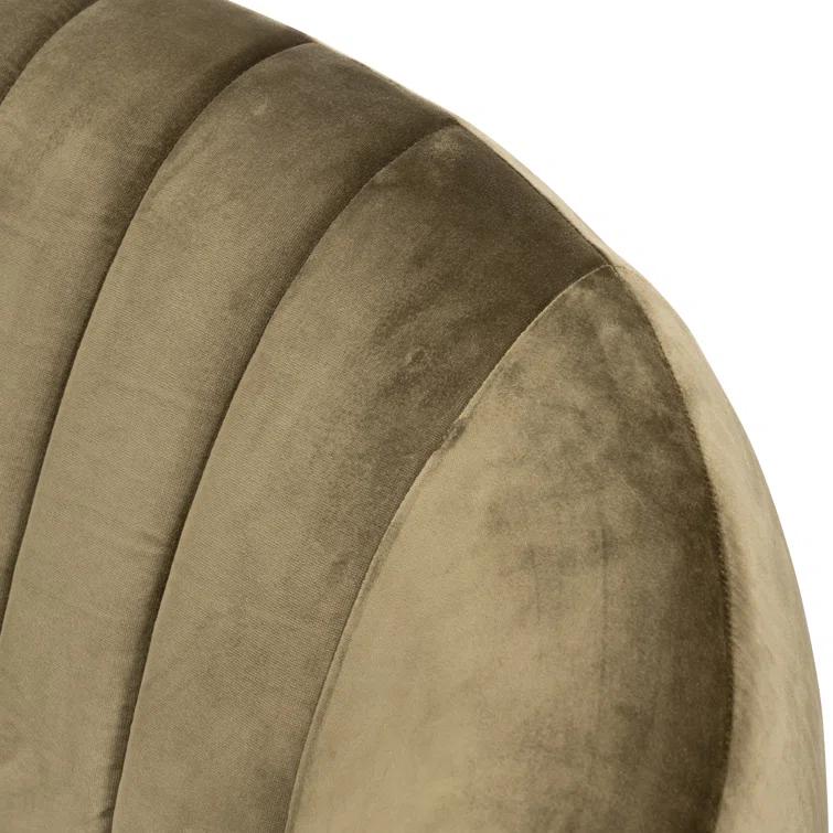 Beatrice Swivel Chair - Olive Velvet