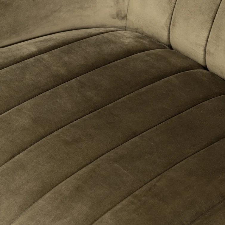 Beatrice Swivel Chair - Olive Velvet