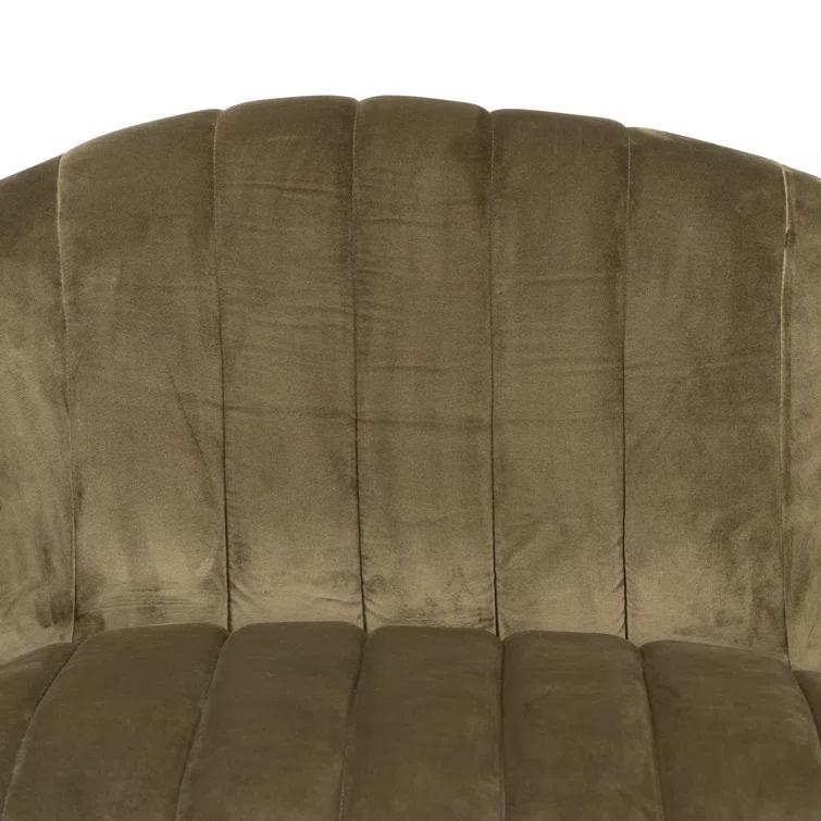 Beatrice Swivel Chair - Olive Velvet