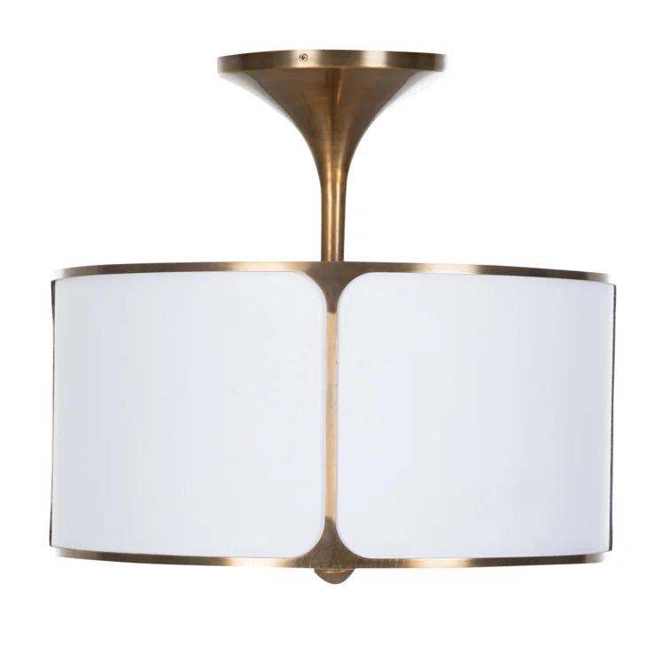 Gabby Dove Fabric Semi Flush Mount