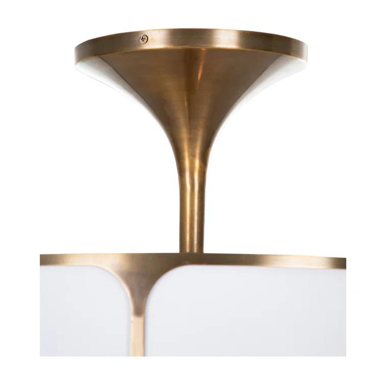 Gabby Dove Fabric Semi Flush Mount