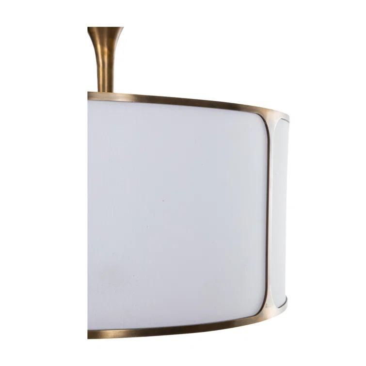 Gabby Dove Fabric Semi Flush Mount