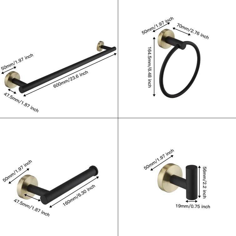 5 - Piece Bathroom Hardware Set