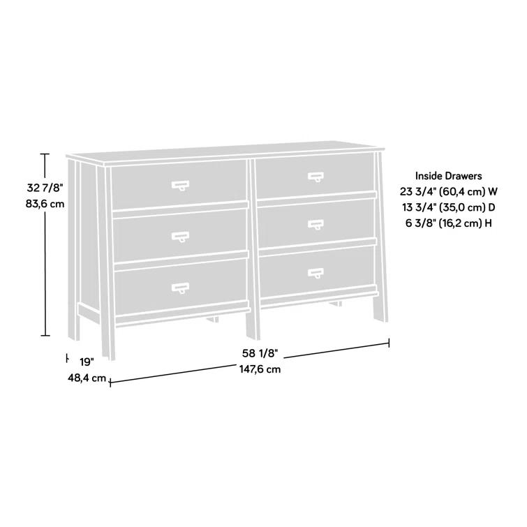 Trestle 58.125'' W 4 - Drawer Dresser