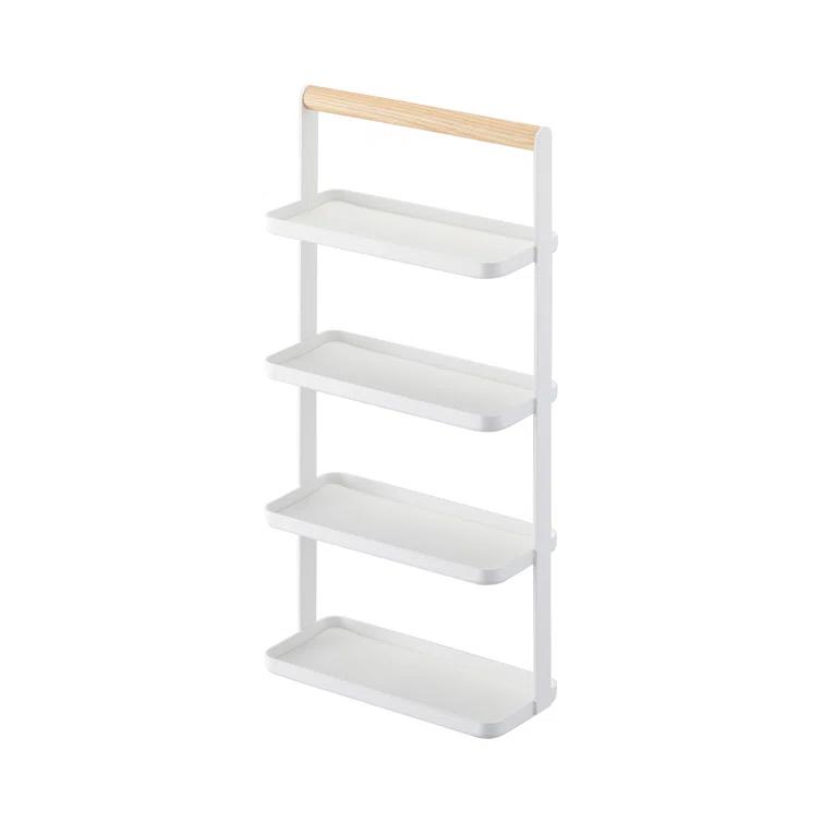 Tosca Yamazaki Home 4-Tier Accessory Tray, Jewelry Holder & Storage Organizer, Steel + Wood, Handles