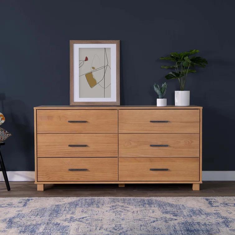 Loft Solid Wood 61.5'' W 6 - Drawer Dresser