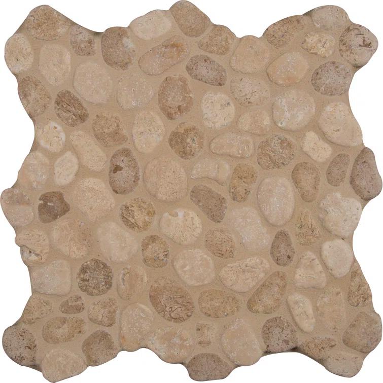 Ackland 12" x 12" Natural Stone Pebbles/Rocks Mosaic Floor & Wall Tile