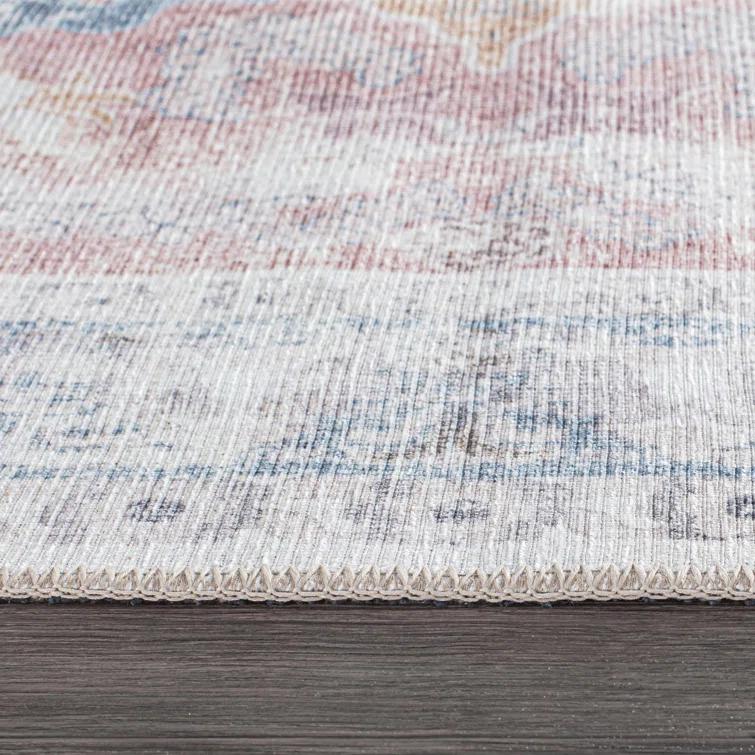 Quinn Oriental Flatweave Machine Washable Polyester Performance Rug