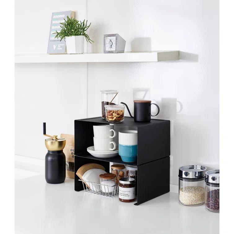 Yamazaki Tower Large Black Kitchen Steel Rack