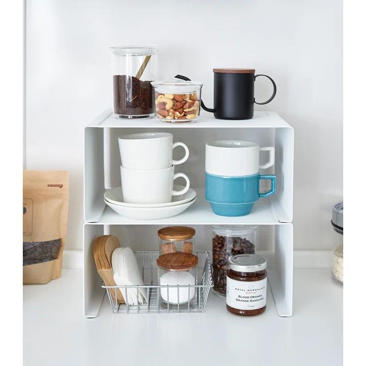 Yamazaki Tower Large White Kitchen Steel Rack