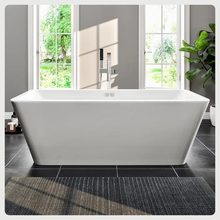 Aries 59'' x 32'' Freestanding Soaking Acrylic Bathtub