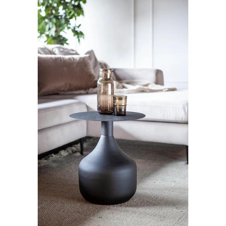Mist Iron Top End Table