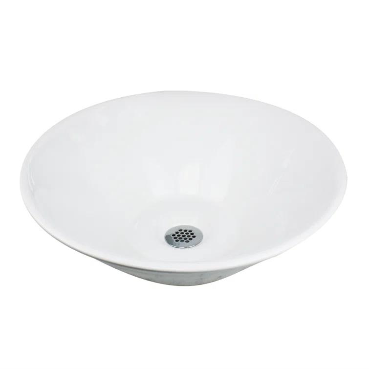 Nantucket Sinks Brant Point 16.63'' White Vitreous China Circular Bathroom Sink