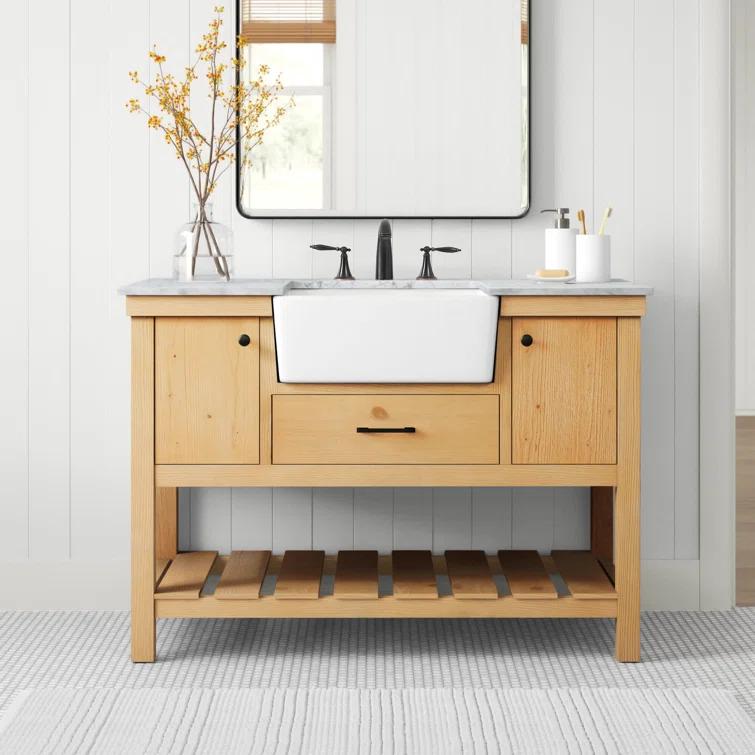 Pelaghia 48'' Single Bathroom Vanity with Marble Top