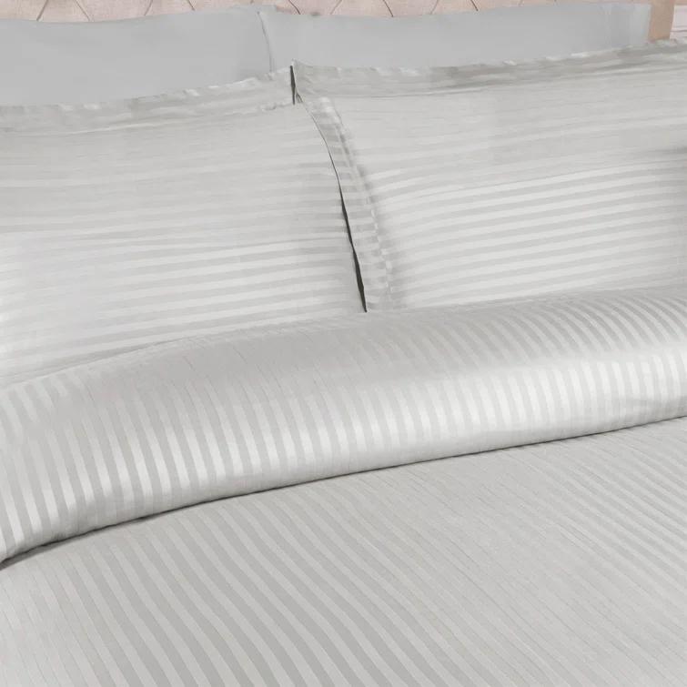 100% Egyptian-Quality Cotton Traditional Sateen Striped Luxor Treasures Duvet Cover Set