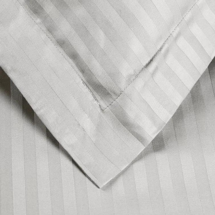 100% Egyptian-Quality Cotton Traditional Sateen Striped Luxor Treasures Duvet Cover Set