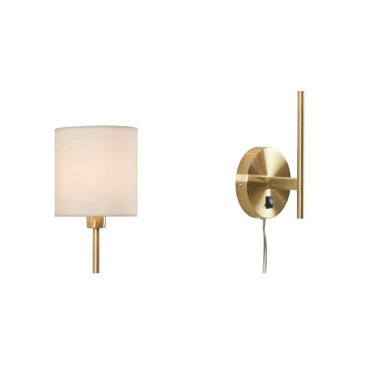 Hampton Hill Conway Metal Wall Sconce with Cylinder Shade (Set of 2)