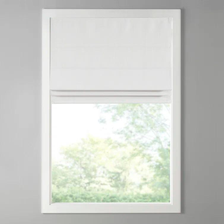 Galen Basketweave Cordless Room Darkening Single Roman Shade