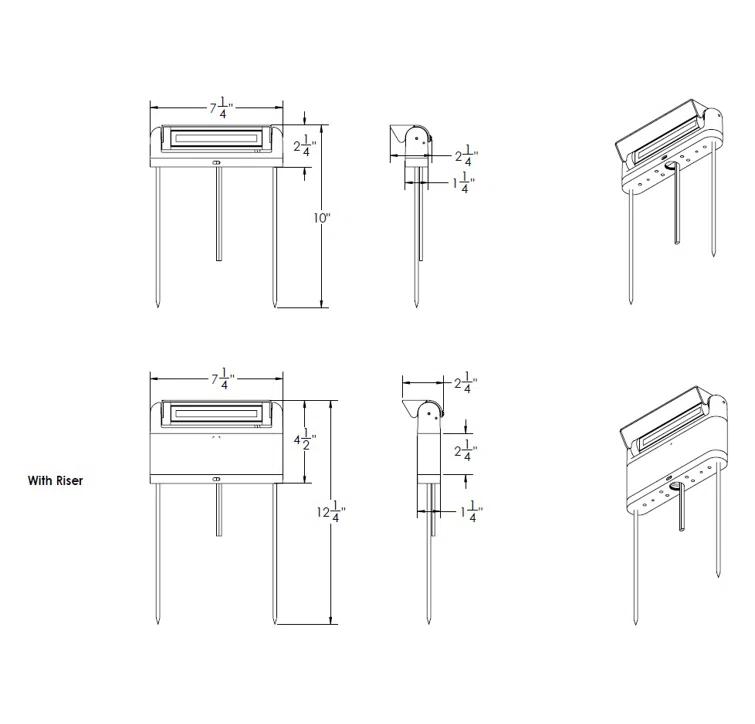 Low Voltage Integrated LED Metal Pathway Light