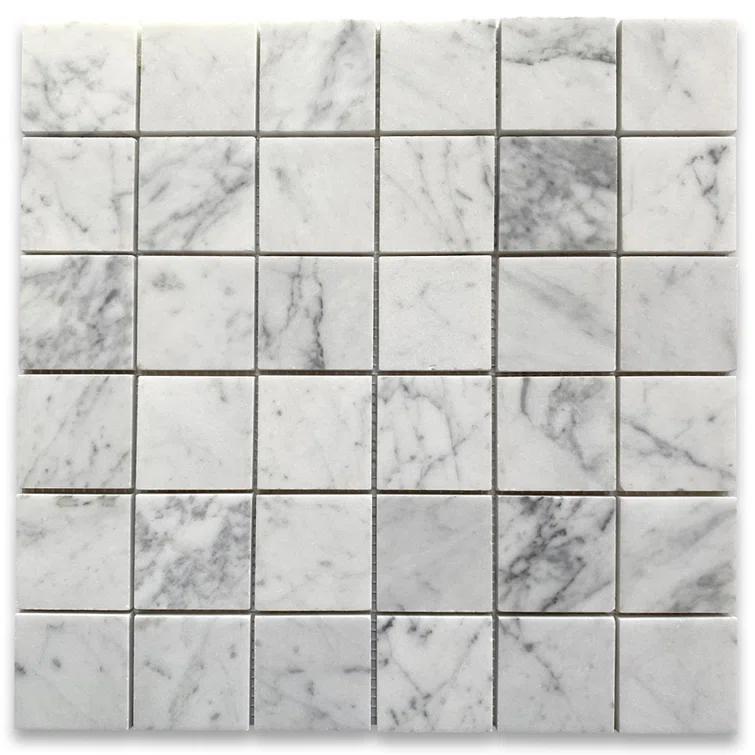 12" x 12" Marble Grid Mosaic Wall & Floor Tile