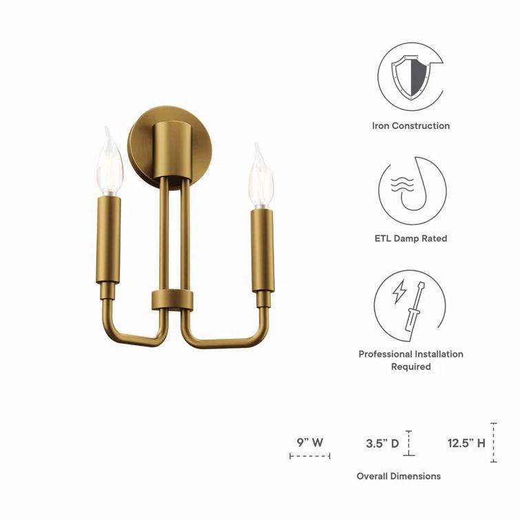 Modway Rekindle 2-Light Wall Sconce