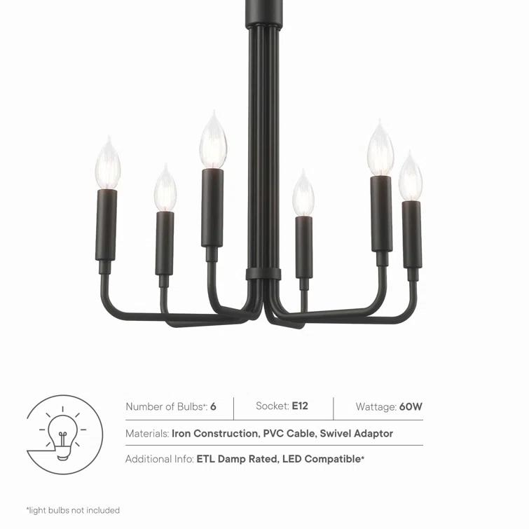 Modway Rekindle 6-Light Chandelier