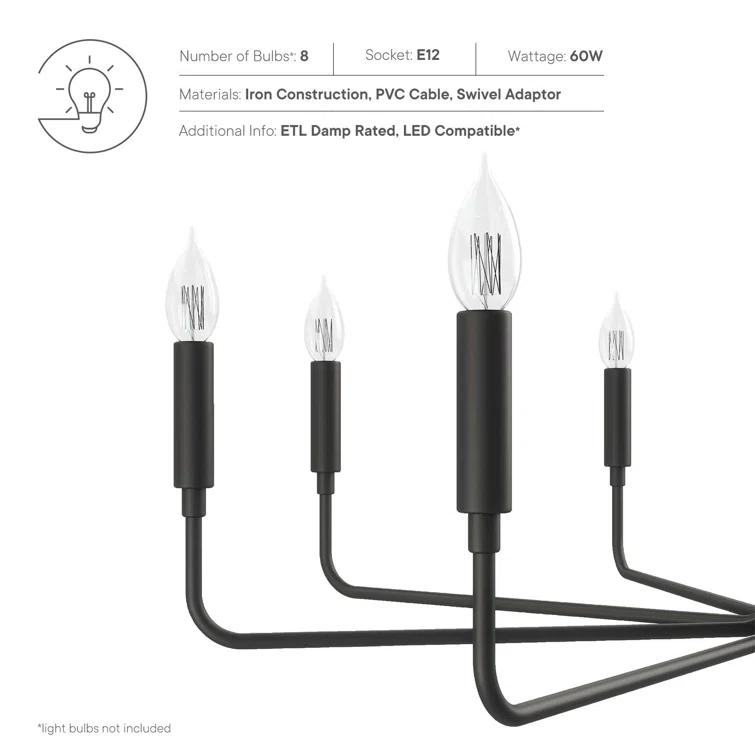 Modway Rekindle 8-Light Chandelier