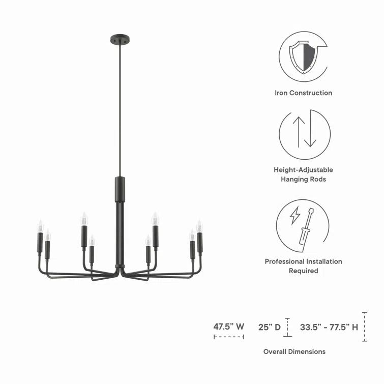 Modway Rekindle 8-Light Chandelier