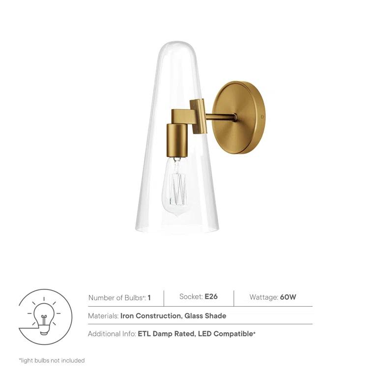 Modway Beacon 1-Light Wall Sconce