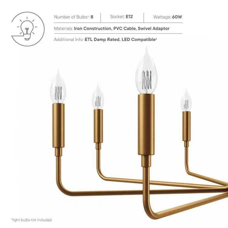 Modway Modway Rekindle 8-Light Chandelier
