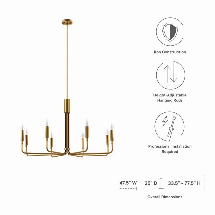 Modway Modway Rekindle 8-Light Chandelier