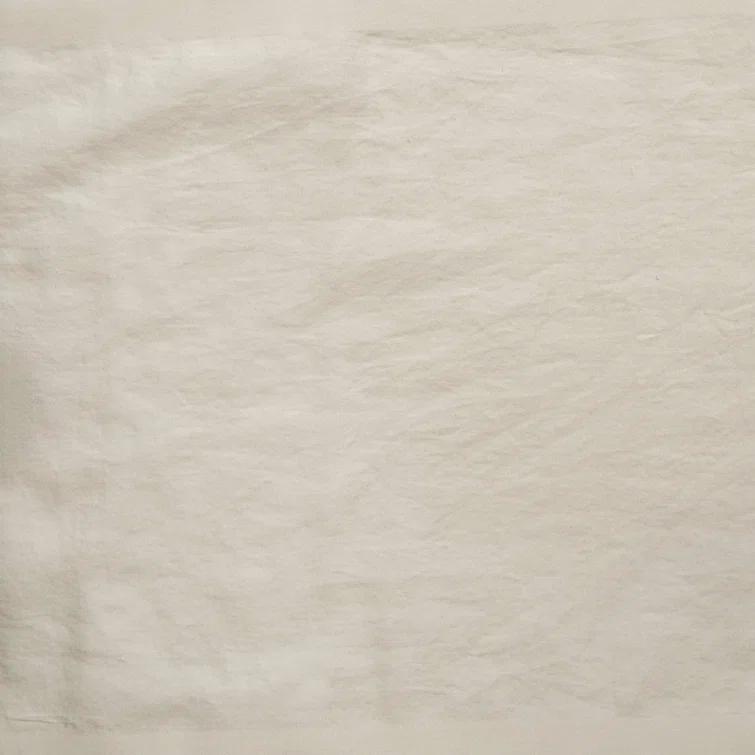 Beige Queen Size Cotton Sateen Fitted Sheet