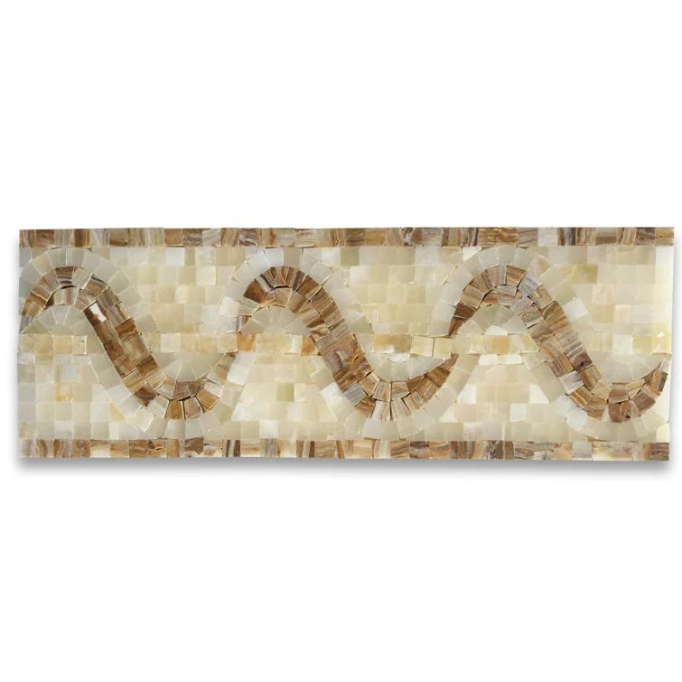 Baroque 4.7" x 13.4" Marble Mosaic Wall & Floor Tile