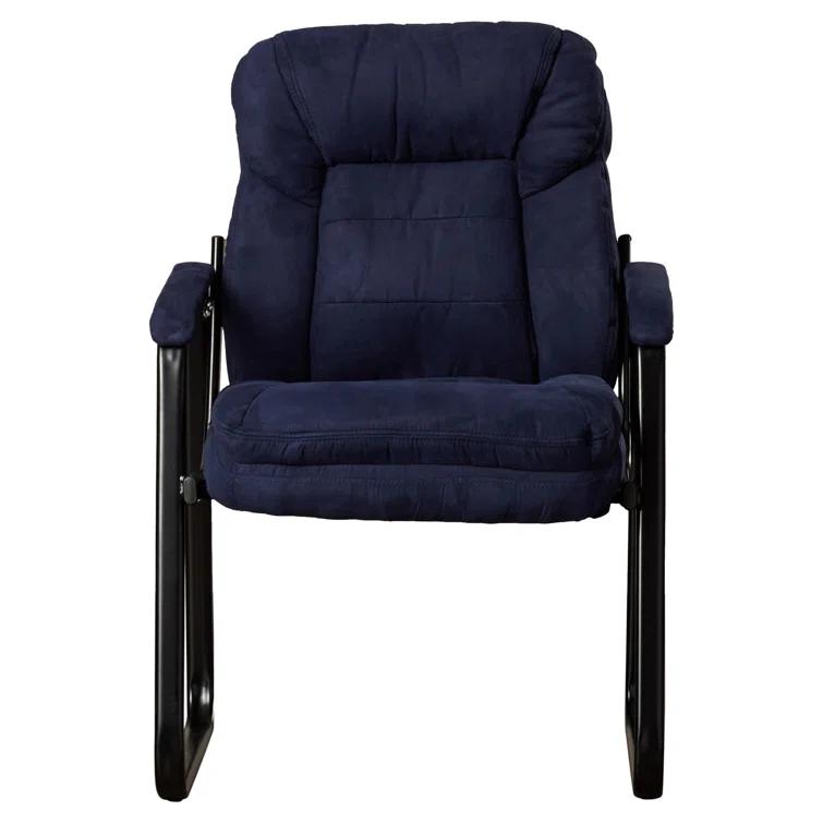 Isla Modern LeatherSoft Executive Side Reception Chair with Sled Base by Flash Furniture