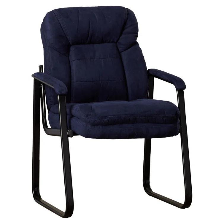 Isla Modern LeatherSoft Executive Side Reception Chair with Sled Base by Flash Furniture