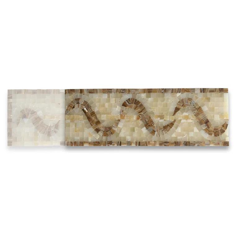 Baroque 4.7" x 13.4" Marble Mosaic Wall & Floor Tile