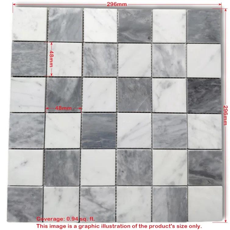 12" x 12" Marble Mosaic Wall and Floor Tile