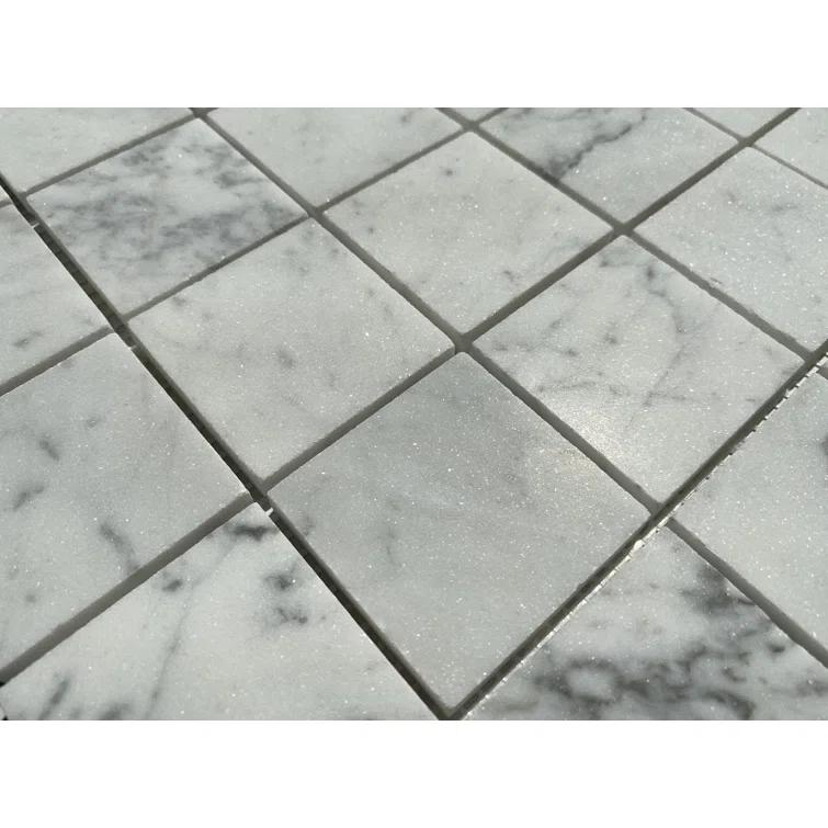 12" x 12" Marble Grid Mosaic Wall & Floor Tile