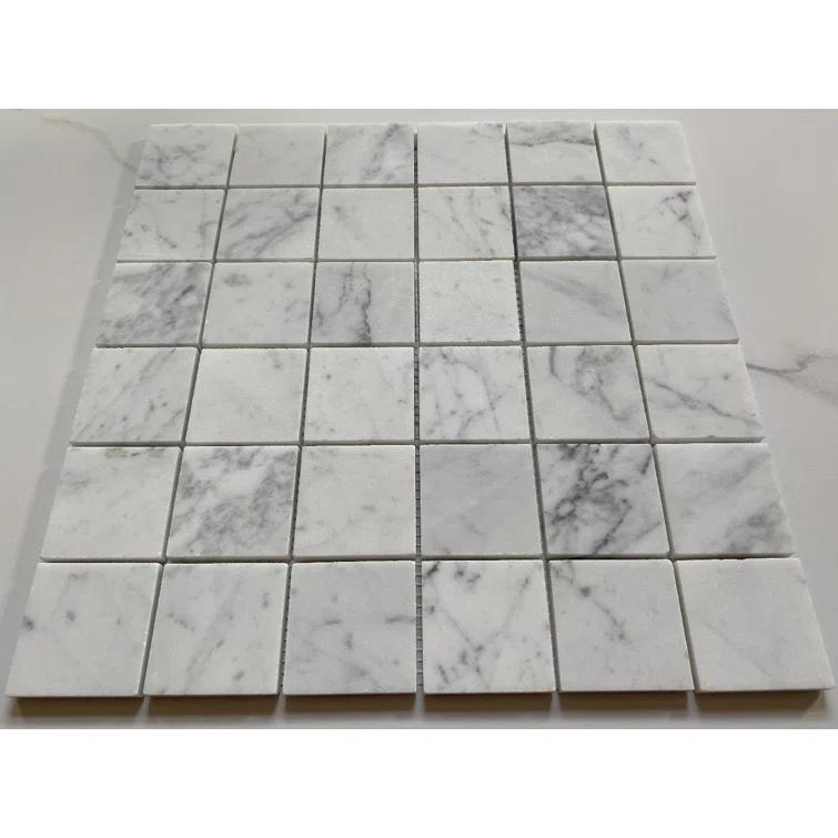 12" x 12" Marble Grid Mosaic Wall & Floor Tile