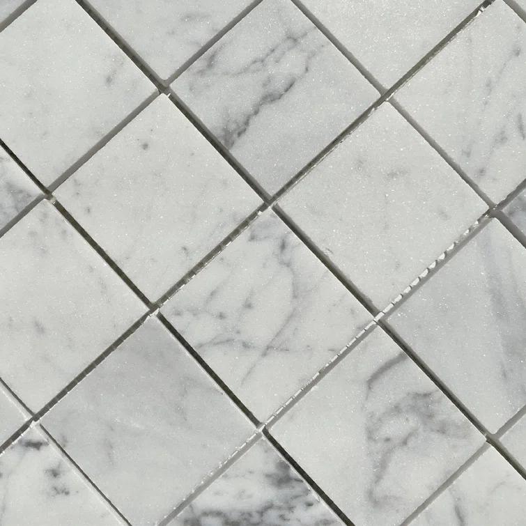 12" x 12" Marble Grid Mosaic Wall & Floor Tile