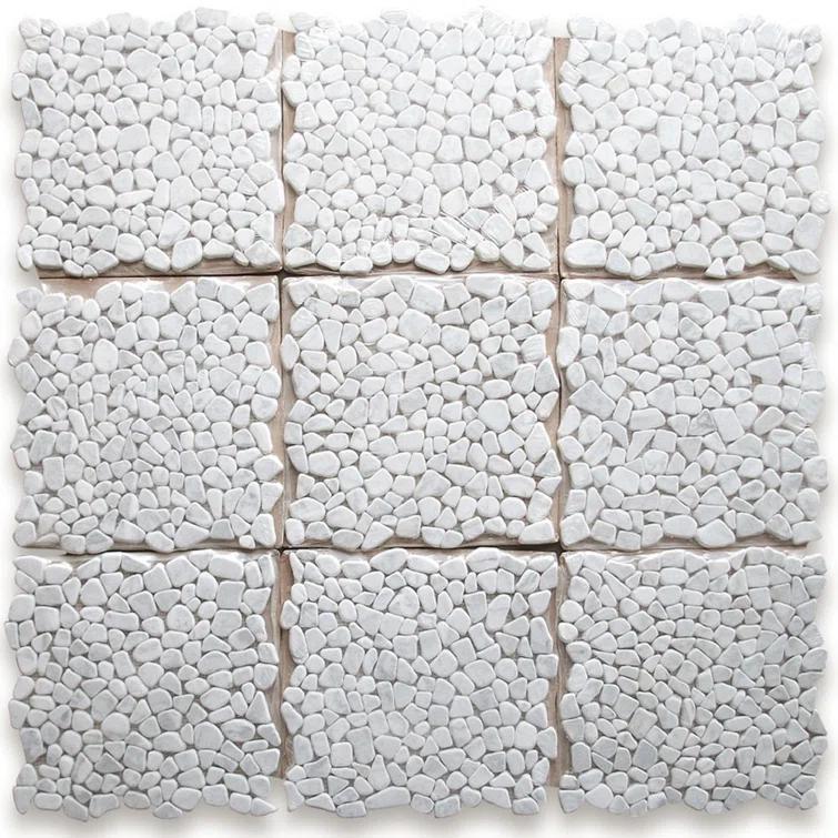 12" x 12" Marble Rocks Mosaic Wall & Floor Tile